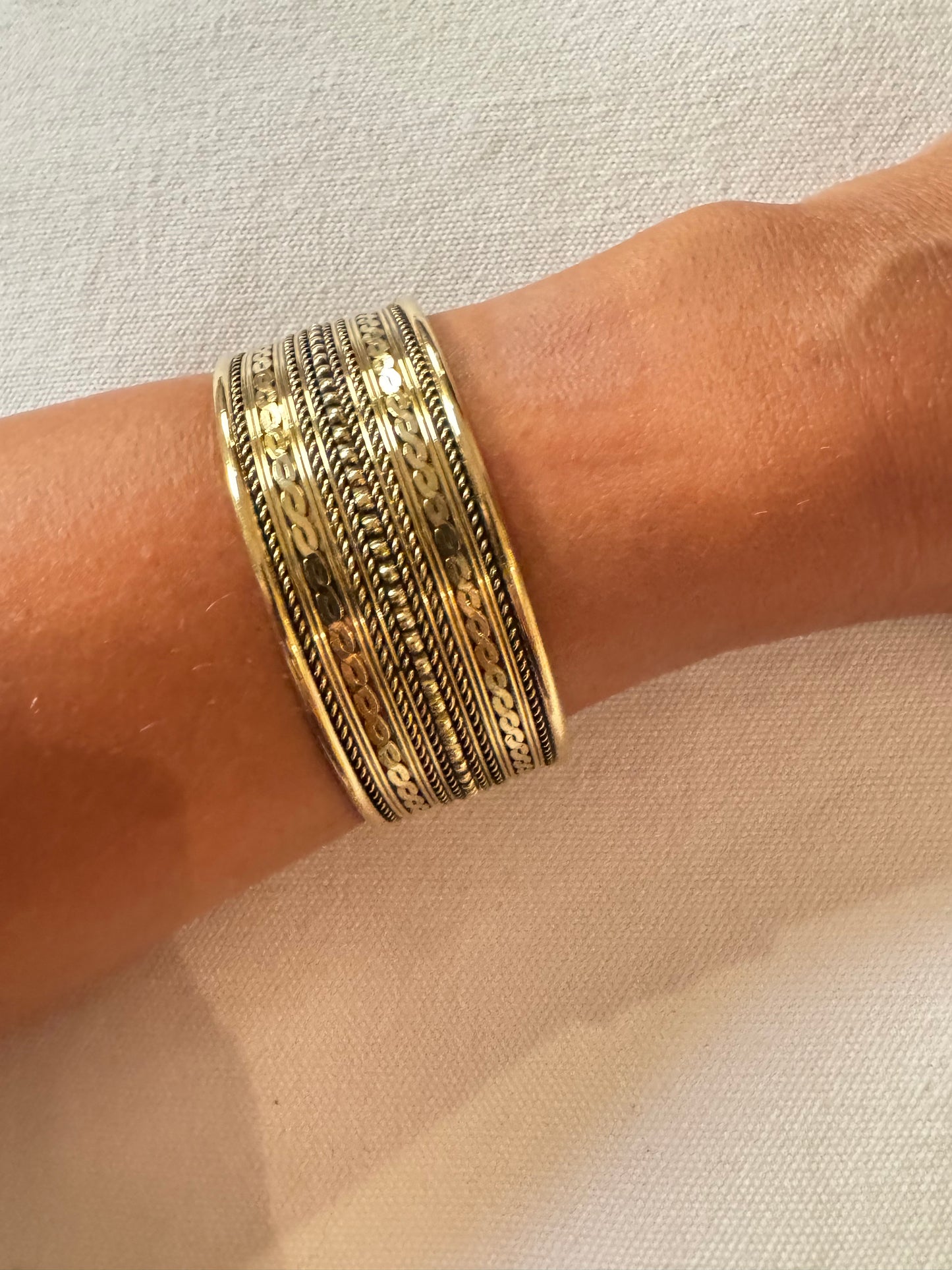 Vintage Sterling Wide Cuff Bracelet