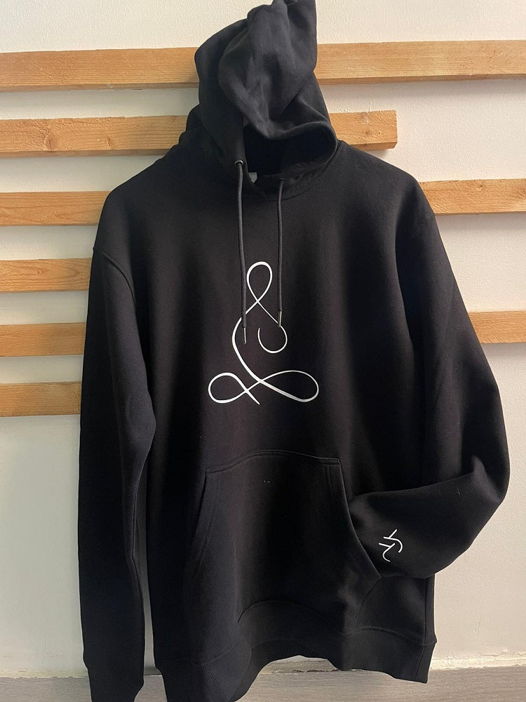 MEDITATION SYMBOL - BLACK HOODIE - L