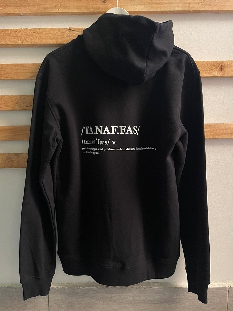 TANAFAS EXPLAINED ON THE BACK HOODIE BLACK