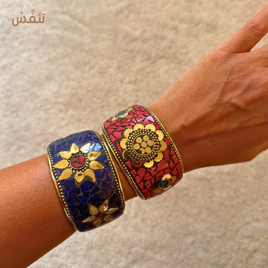 Brass cuff bracelets